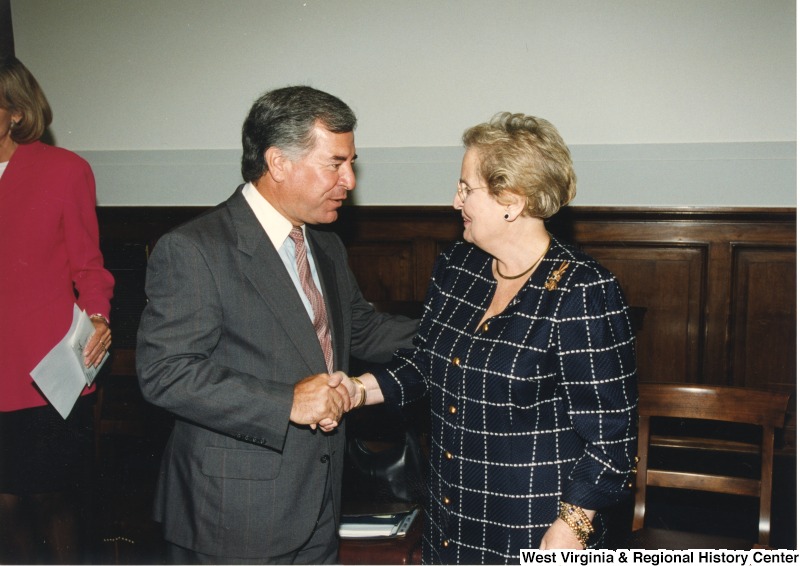 Congressman Nick Rahall (D-WV) with United States Secretary of State Madeleine Albright.