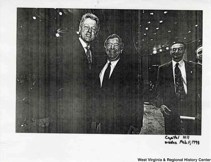 Congressman Nick Rahall (D-WV) with President Bill Clinton at the United States Capitol.