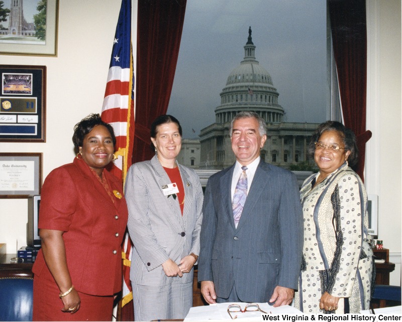 From left to right: West Virginia Senator Marie Redd (D), West Virginia Delegate Barbara Fleischauer (D), Congressman Nick Rahall (D-WV), and West Virginia Delegate Charlene Marshall (D) in his D.C. office.