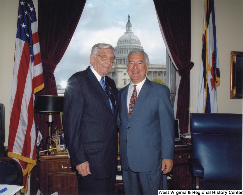 Congressman Nick Rahall (D-WV) with Richard Shadyac Sr. in his D.C. office.