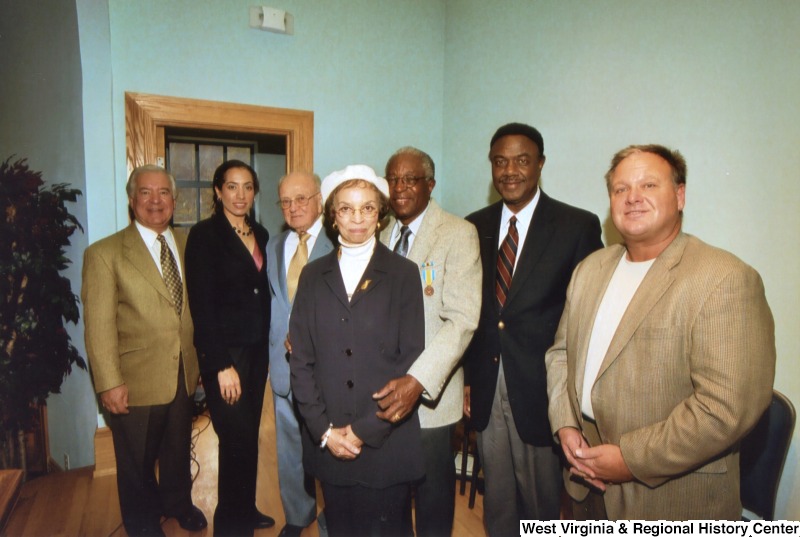 Congressman Nick Rahall (D-WV) with an unidentified group of people at an event in Bramwell, West Virginia.