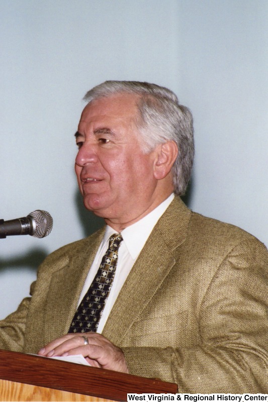Congressman Nick Rahall (D-WV) speaking at an event in Bramwell, West Virginia.