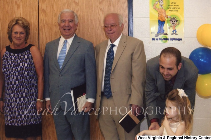 Congressman Nick Rahall (D-WV) with an unidentified group of people  at the City of Logan Mayor and Council Inauguration.